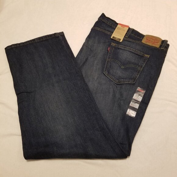 NWT Levi's 541 Men's Athletic Taper Big and Tall Stretch W54 L32 Dark Wash Jeans - Picture 3 of 13